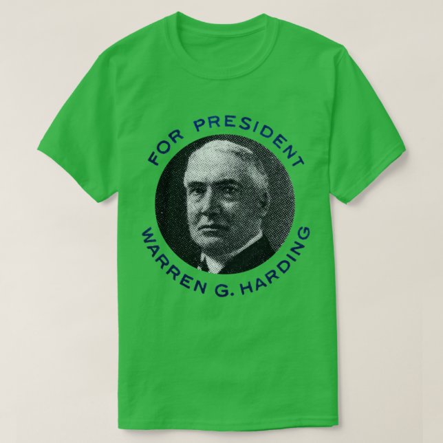 Camiseta Warren G Harding presidente en 1920 (Diseño del anverso)