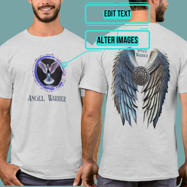 Camiseta Warrier de plata Angel Wings (Be an inspiration to those around you with an "angelic" presence.)