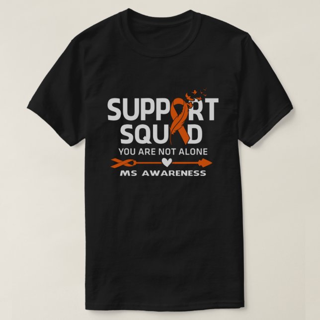 Camiseta Warrier Support Squad MS Awareness Feather (Diseño del anverso)