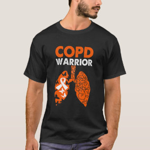 Camiseta Warrior COPD Conciencia sobre la EPOC Lung Naranja