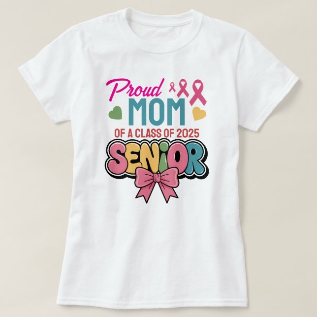 Camiseta Warrior Mom, Proud & Unstoppable, Class of 2025 (Diseño del anverso)