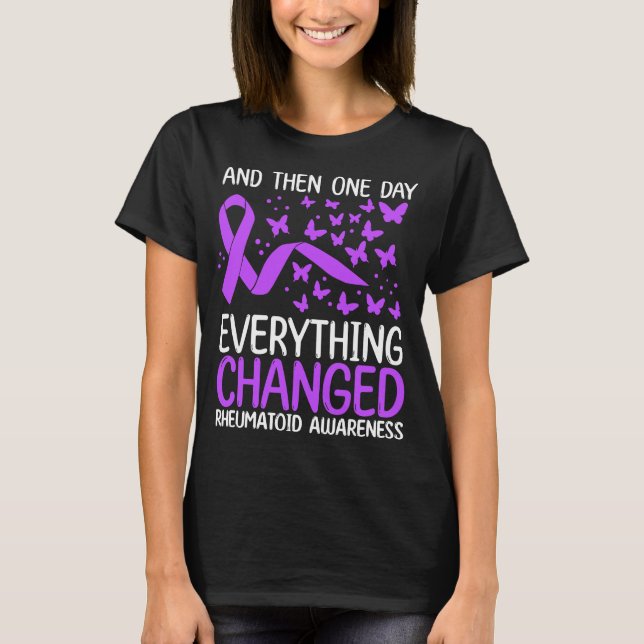 Camiseta Warrior Ribbon Fighter Rheumatoid Awareness (Anverso)