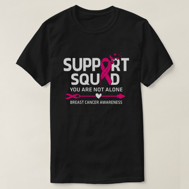 Camiseta Warrior Support Squad Breast Cancer Awareness Feat (Diseño del anverso)
