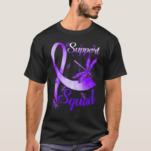 Camiseta Warrior Support Squad Dragonfly Alzheimer's Awaren (Anverso)