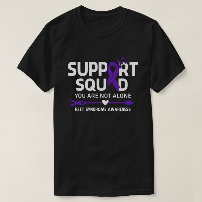Camiseta Warrior Support Squad Rett Syndrome Awareness Feat (Diseño del anverso)