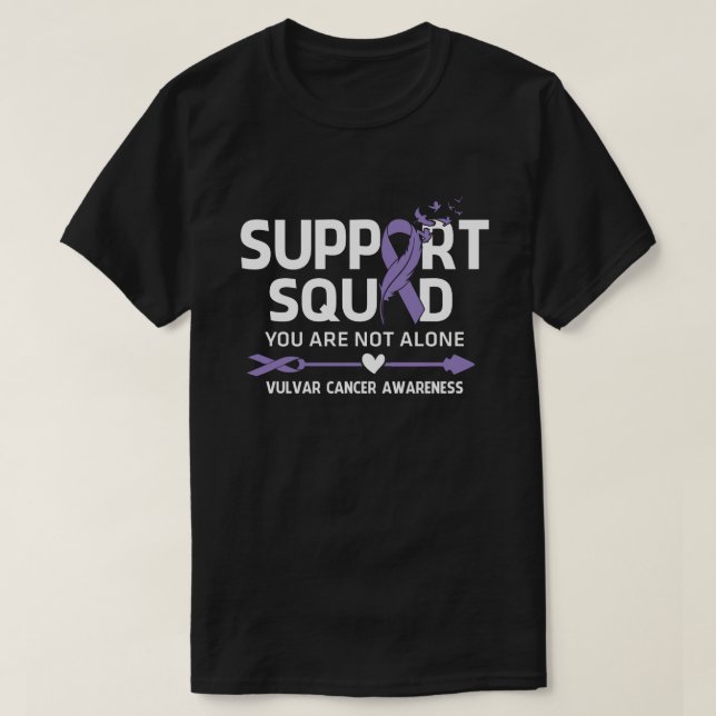 Camiseta Warrior Support Squad Vulvar Cáncer (Diseño del anverso)