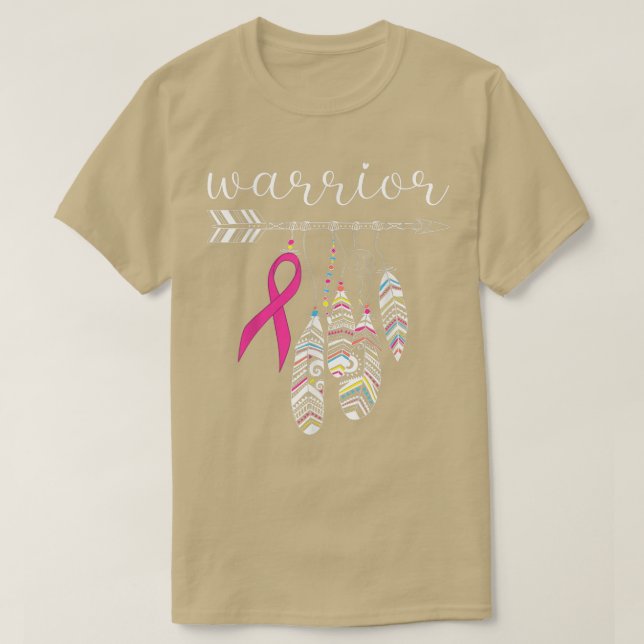Camiseta Warrior Survivor Fighter Pink Ribbon Warrior Breas (Diseño del anverso)
