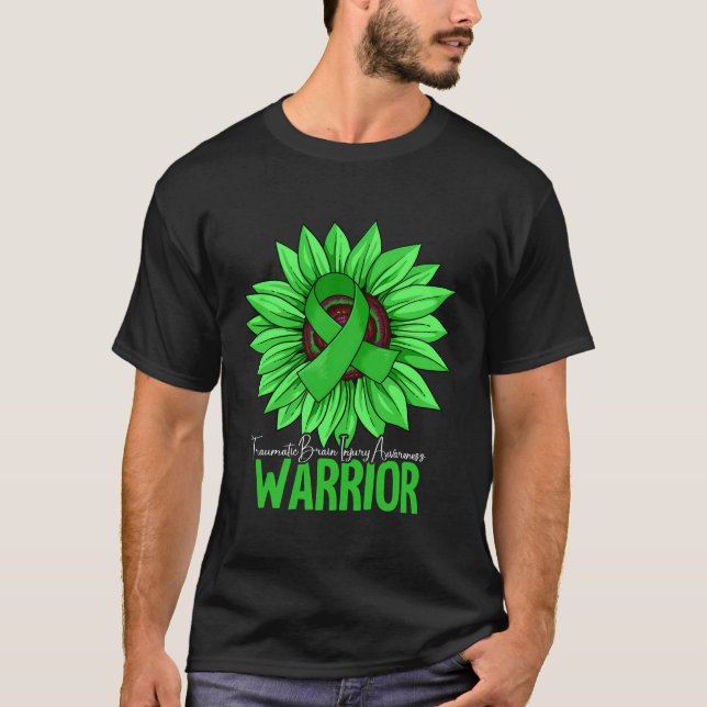 Camiseta Warrior Traumático Lesiones Cerebrales Conciencia (Anverso)