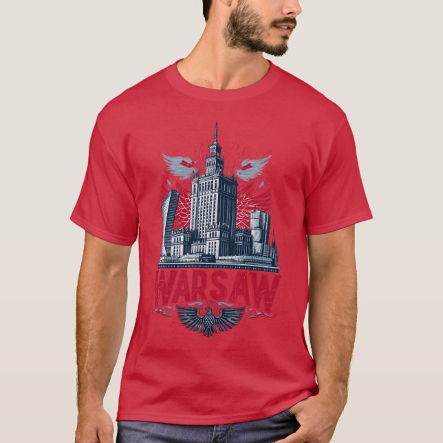 Camiseta Warsaw Palace of Culture Adler Design friend famil (Anverso)