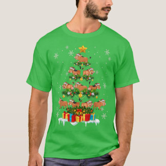 Camiseta Warthog Santa Xmas Tree ilumina la vida salvaje Ch