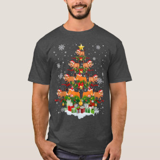 Camiseta Warthog Santa Xmas Tree ilumina la vida salvaje Ch