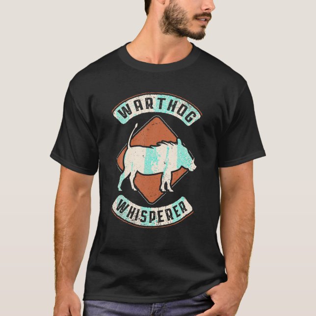 Camiseta Warthog Whisperer Vintage Classic Retro Animal Lov (Anverso)