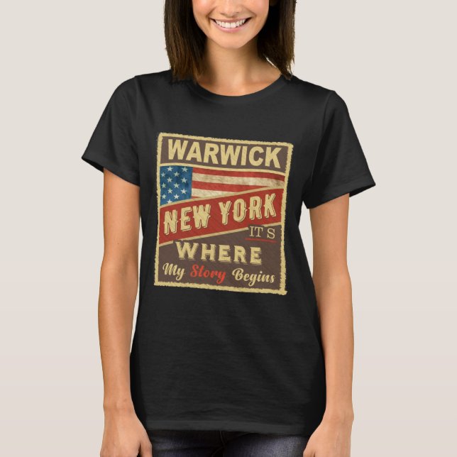 Camiseta Warwick Ny Its Where My Story Begins  (Anverso)