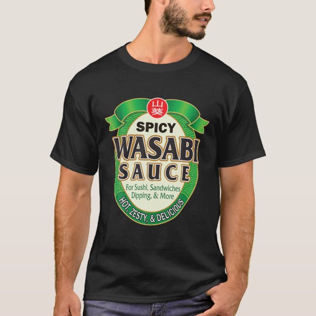 Camiseta Wasabi Pega Salsa picante Sushi Sashimi Hallowe (Anverso)