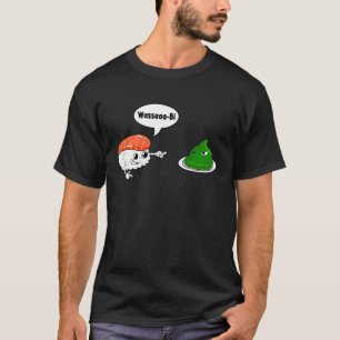 Camiseta Wasabi Salmon Sushi Horseradish Spicy Paste Condim