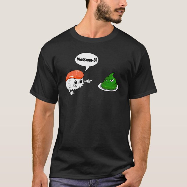 Camiseta Wasabi Salmon Sushi Horseradish Spicy Paste Condim (Anverso)