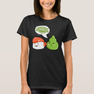 Camiseta Wasabi Salmon Sushi Pasta de Horseras Japonesa Con