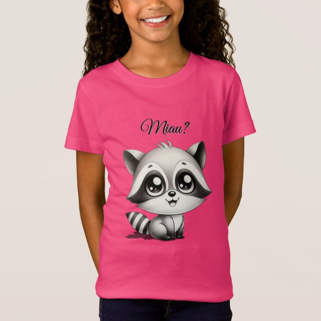 Camiseta Waschbär meint er sei eine Katze (Anverso)