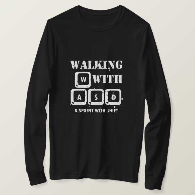 Camiseta WASD - Diseño clásico de movimiento de teclado par (Anverso del diseño)
