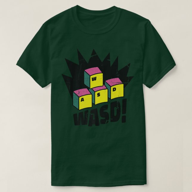 Camiseta WASD Funny PC Computer Games Video Game Gaming Gam (Diseño del anverso)