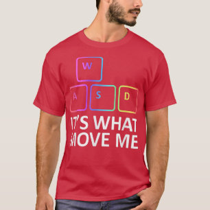Camiseta WASD Funny PC Video Gamer Shirt Gaming T-Shirt