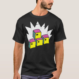 Camiseta WASD Gaming Teclado Programador Informático Cientí