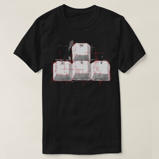Camiseta WASD Keys Computer Gaming - PC Gamer (Diseño del anverso)