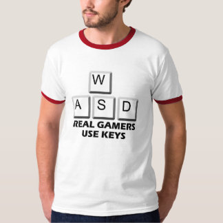 Camiseta WASD - Llaves reales del uso de los videojugadores