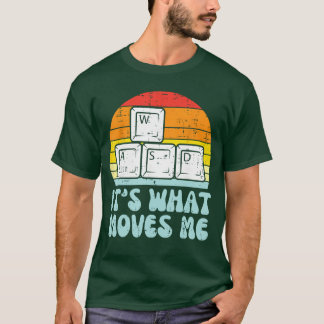 Camiseta WASD Lo que me mueve PC Gaming Retro Gamer Hombres