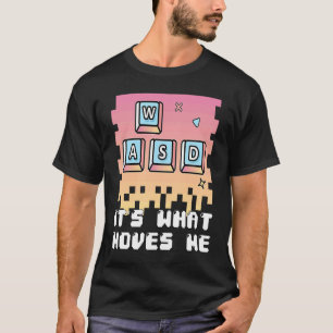 Camiseta WASD pc gamer video juegos es lo que me mueve