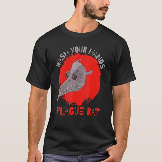 Camiseta Wash Your Hands Plague Rat Medieval Plague Doctor (Anverso)