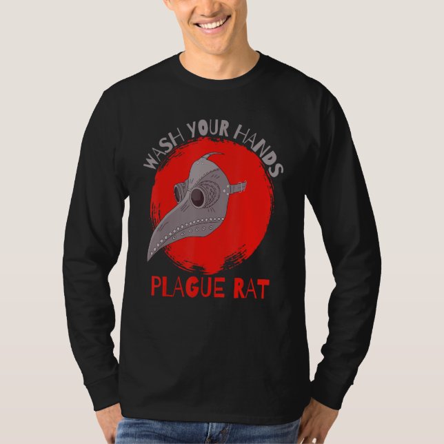 Camiseta Wash Your Hands Plague Rat Medieval Plague Doctor (Anverso)