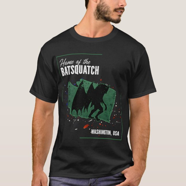 Camiseta Washington - Cryptids Home Of The Batsquatch (Anverso)