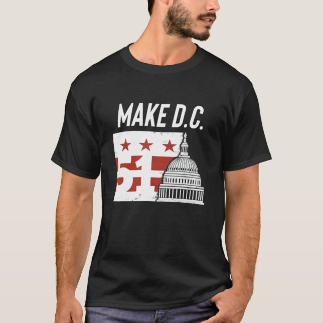 Camiseta Washington D C  51st State  Cool DC Statehood (Anverso)