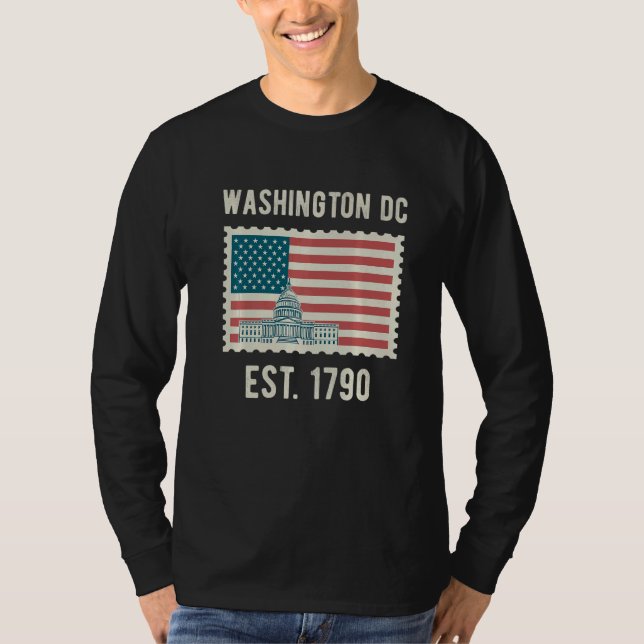 Camiseta Washington Dc Bandera De Los Eeuu Ama Al Capitolio (Anverso)