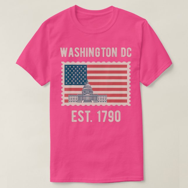 Camiseta Washington DC Bandera de los Estados Unidos de Amé (Diseño del anverso)
