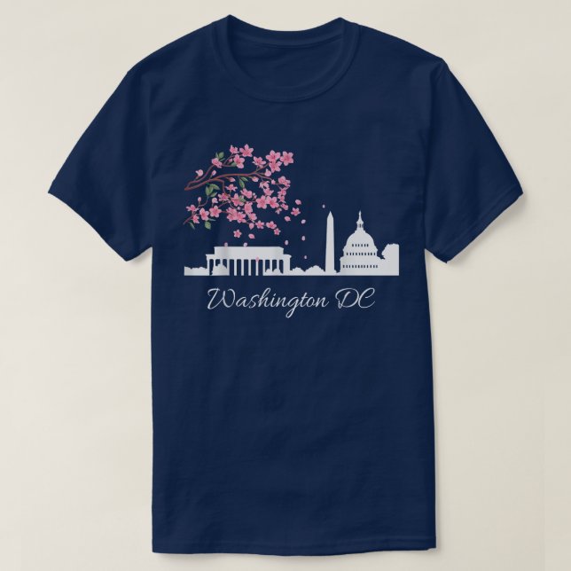 Camiseta Washington DC Capitol Building Cherry Blossoms Mem (Diseño del anverso)