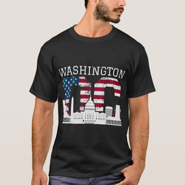 Camiseta Washington Dc Capitol Hill Bandera De Estados Unid (Anverso)