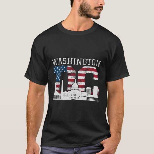 Camiseta Washington Dc Capitol Hill Bandera De Estados Unid (Anverso)