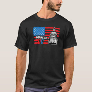 Camiseta Washington Dc Capitol Hill Bandera Estadounidense 