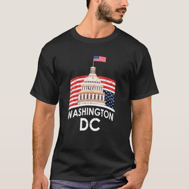 Camiseta Washington Dc Capitol Hill La Bandera Estadouniden (Anverso)