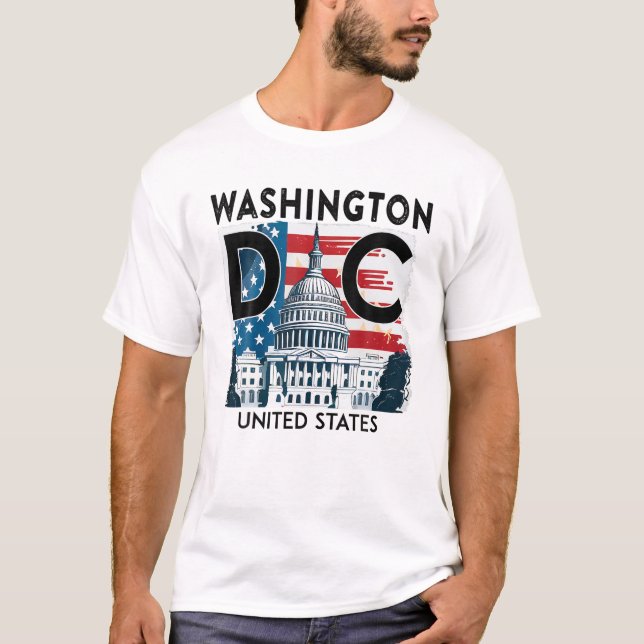 Camiseta Washington DC Capitol Hill USA Souvenirs Gifts Hom (Anverso)