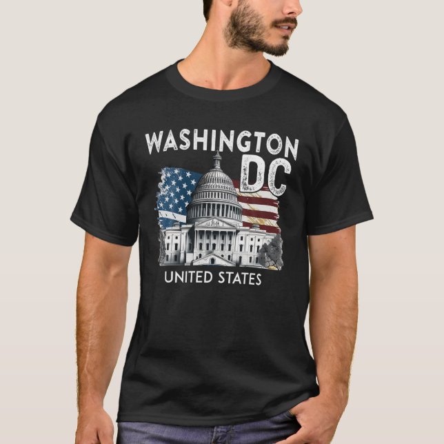Camiseta Washington DC Capitol Hill USA Souvenirs Gifts Hom (Anverso)