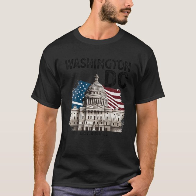 Camiseta Washington DC Capitol Hill USA Souvenirs Gifts Hom (Anverso)