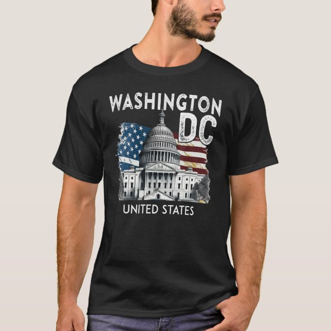 Camiseta Washington DC Capitol Hill USA Souvenirs Gifts Men (Anverso)