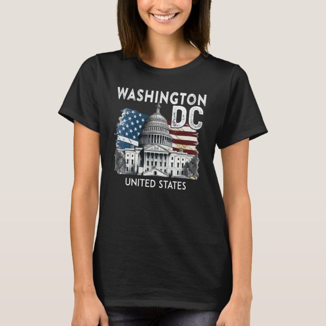 Camiseta Washington DC Capitol Hill USA Souvenirs Gifts Men (Anverso)