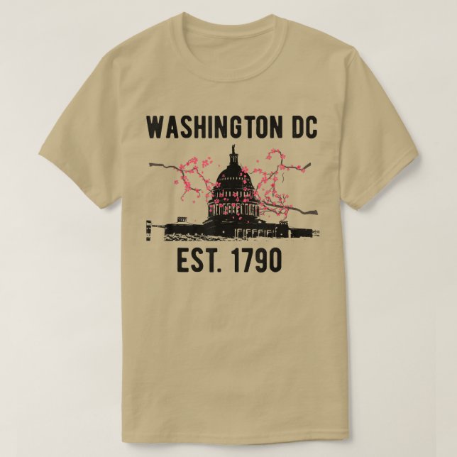 Camiseta Washington DC Cherry Blossom Capitol Hill USA Souv (Diseño del anverso)