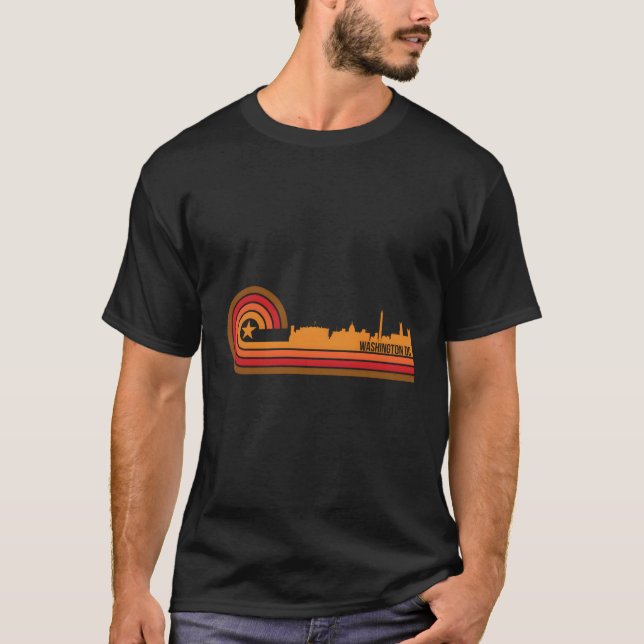 Camiseta Washington Dc Cityscape Washington Dc Skyline (Anverso)