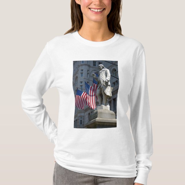 Camiseta Washington, DC, estatua de Benjamin Franklin (Anverso)