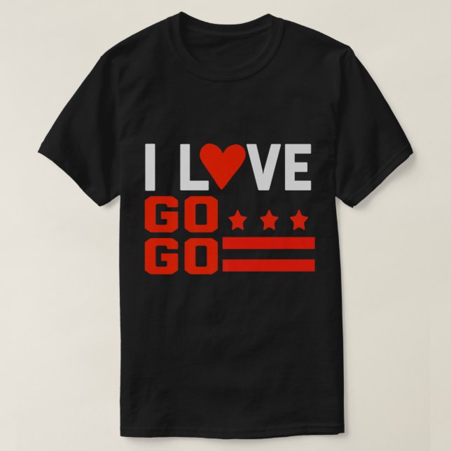 Camiseta Washington DC I Love GoGo Music regalo para niños  (Diseño del anverso)